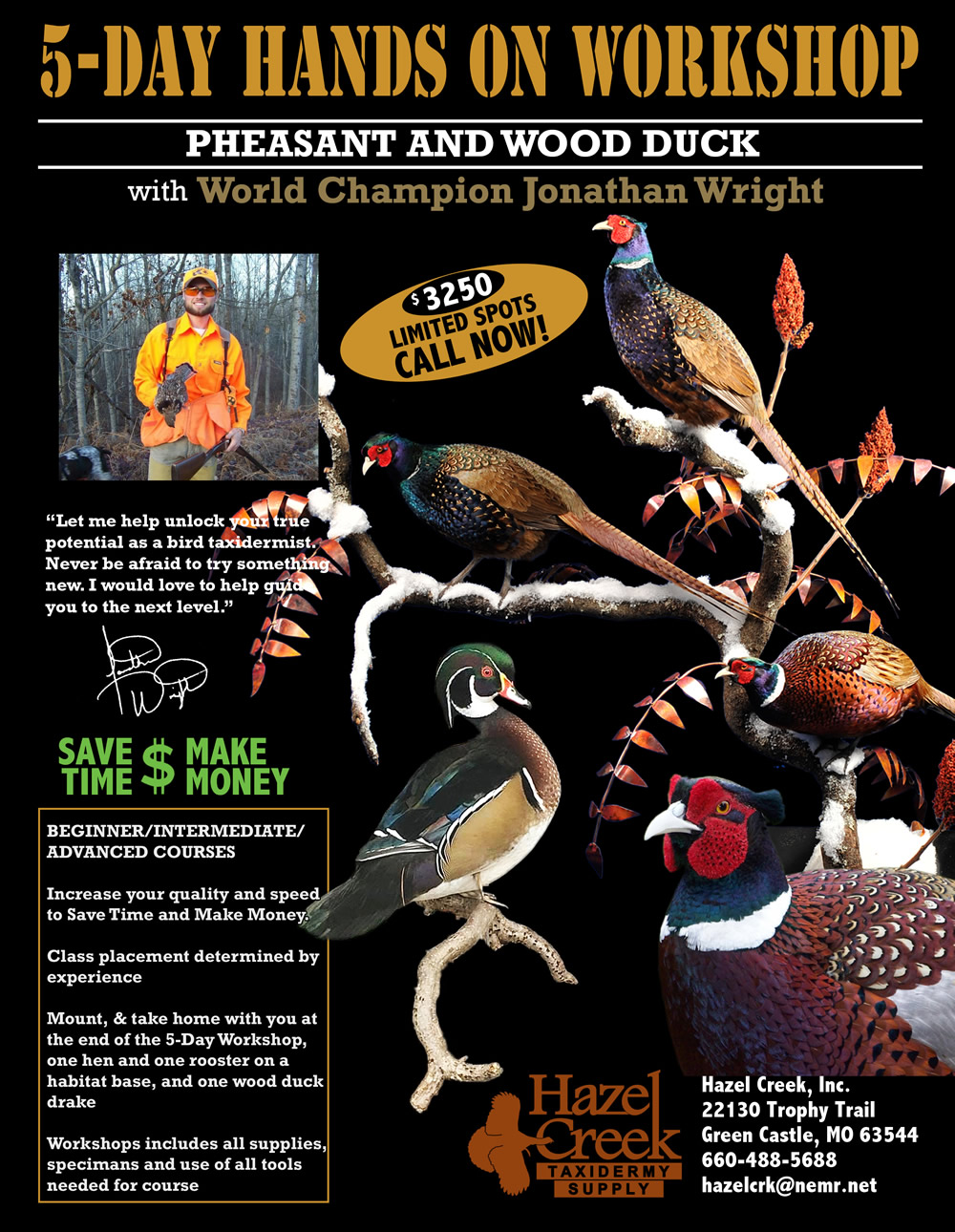Johnathon Wright Pheasant Classes
